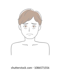 A young man is tired