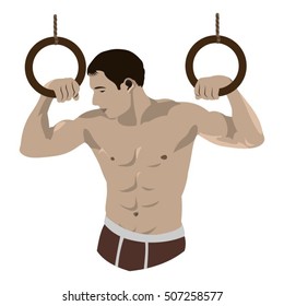 a young man trained on the rings