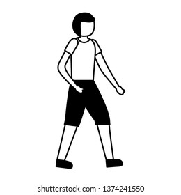 young man training sport