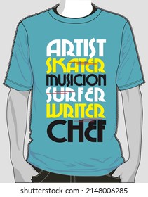 Young man t-shirt design for printing.boy trendy t shirt vecktor artwork design illustration for man