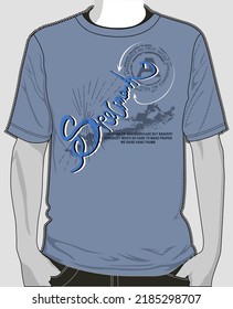 Young man t-shirt design for printing.trendy t shirt vecktor artwork design illustration for man