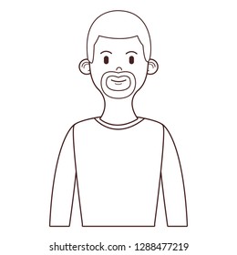 young man upperbody cartoon