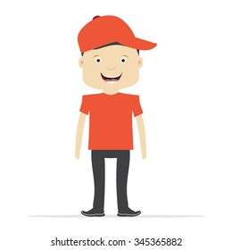 Young man vector illustration