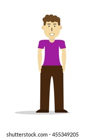 Young man vector illustration