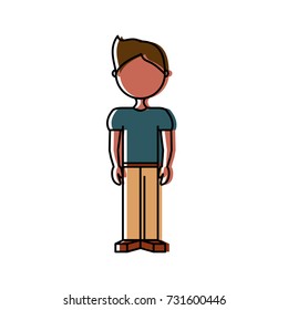 young  man  vector illustration