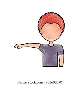 young man   vector illustration