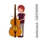 young man with violin character