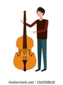 young man with violin character