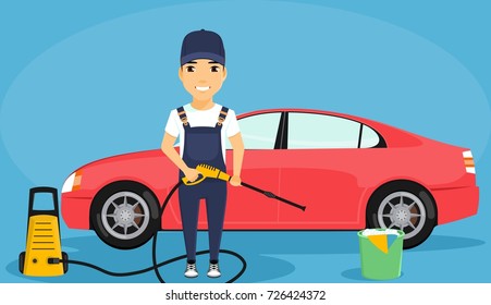 Man Washing Car Images, Stock Photos & Vectors | Shutterstock