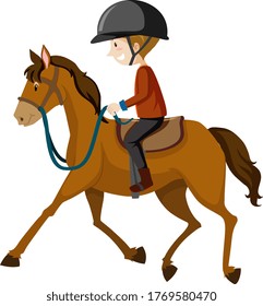 Young Man Wearing Helmet Rider Riding Stock Vector (Royalty Free ...