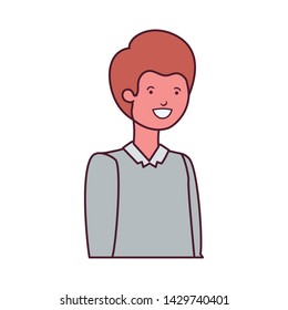 young man in white background