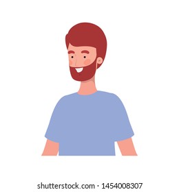 young man in white background
