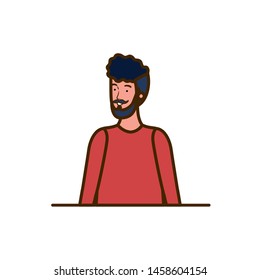 young man in white background