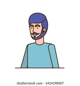 young man in white background avatar character