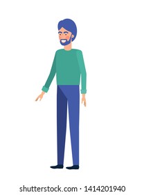 young man in white background avatar character