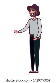 young man in white background avatar character