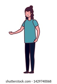 young man in white background avatar character