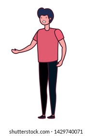 young man in white background avatar character