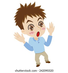 young man who is affected