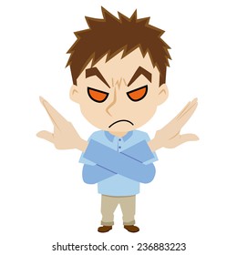 Young man who declines