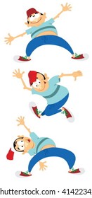 Young man who does exercises