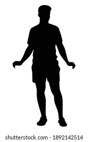 Young man who is gay silhouette vector, Homosexual concept.