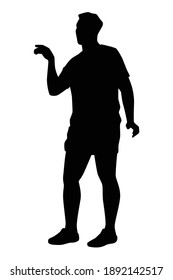 Young man who is gay silhouette vector, Homosexual concept.