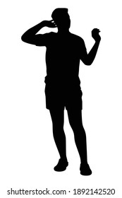 Young man who is gay silhouette vector, Homosexual concept.