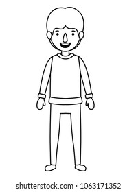 young man with winter clothes