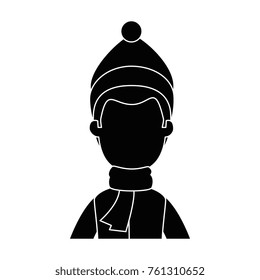 young man with winter clothes