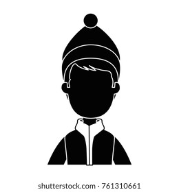 young man with winter clothes