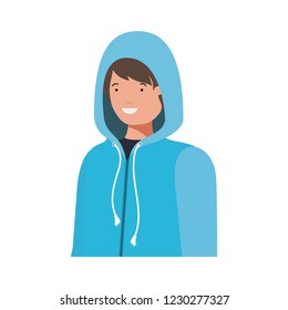 young man with winter clothes avatar character