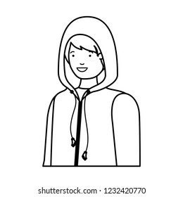 young man with winter clothes avatar character