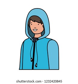young man with winter clothes avatar character