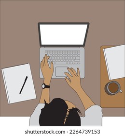 joven trabajando en la oficina