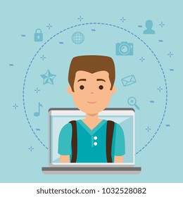 young man in workplace