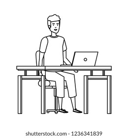 young man in the workplace