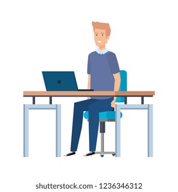 young man in the workplace