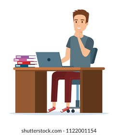 young man in the workplace avatar character