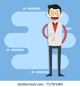 Young manager, businessman,and lecturer character design vector