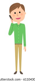 Young man,Phone