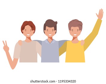 young men avatar character