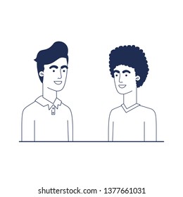 young men avatar character