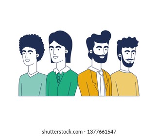 young men avatar character