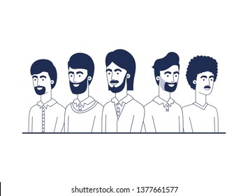 young men avatar character