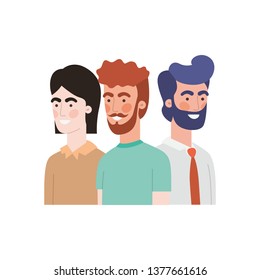 young men avatar character
