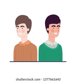 young men avatar character