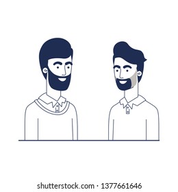 young men avatar character