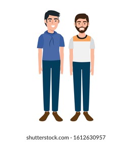 young men avatar character icon vector illustration design