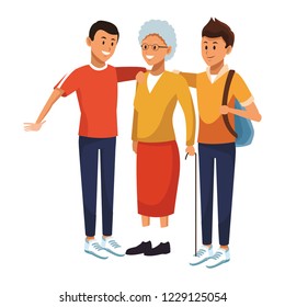 young men cartoon